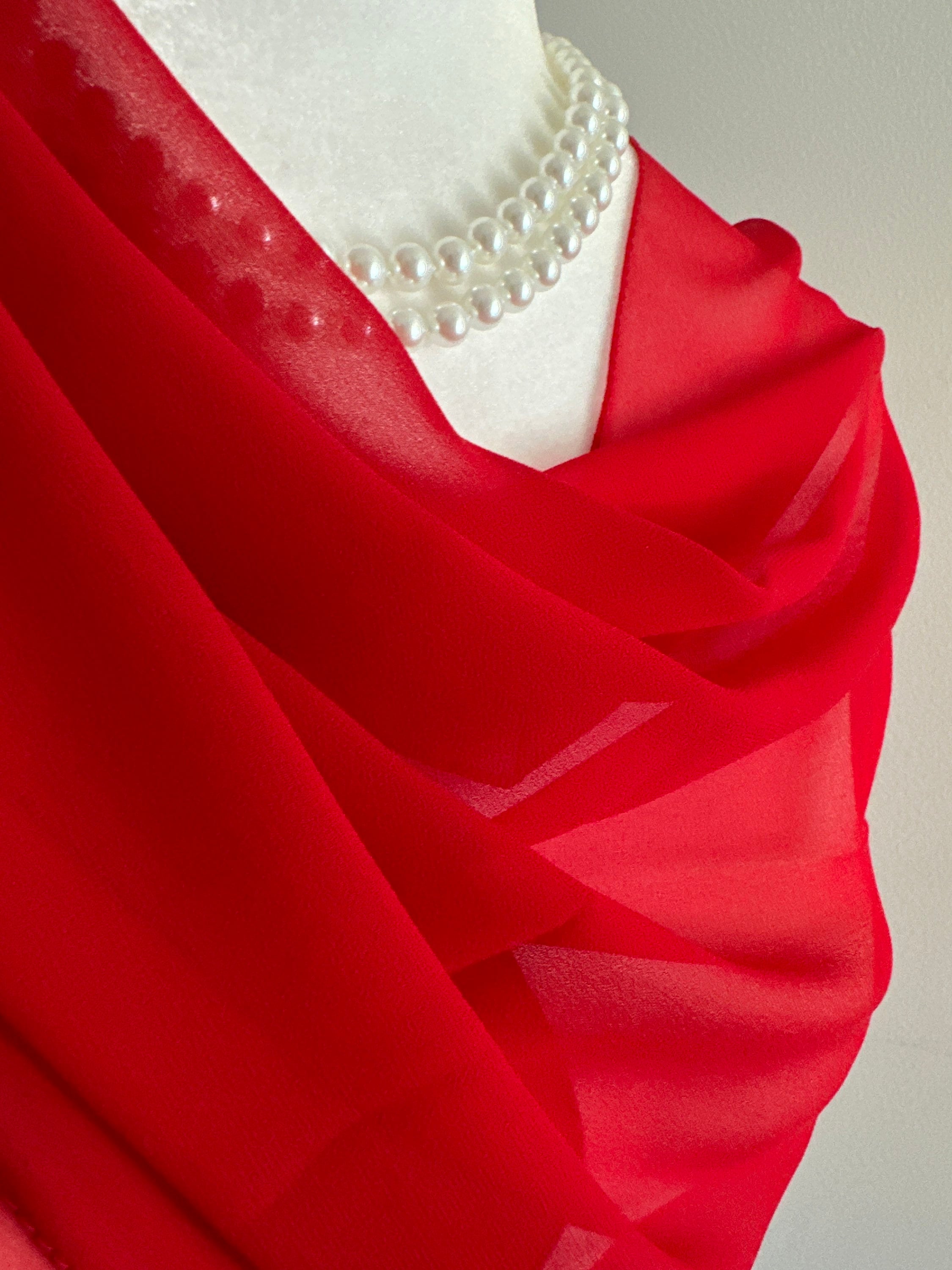 Red store sheer shawl