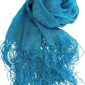 Turquoise blue Shimmer shiny sparkle metallic sheer mesh scarf|wedding favors|Evening coverup|Beach Sarong|Mantilla|Rave Festival Scarf image 14