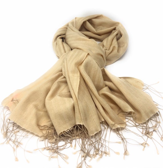 Warm /& Soft Cashmere Pashmina Scarf Shawl Warp Stole Handmade Mustard Colour