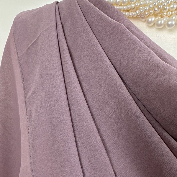 Dusty purple Sheer transparent Crepe Poly chiffon scarf|Fashionable dressy shawl|Bridesmaids gift|Hijab|Initial personalizable shawl