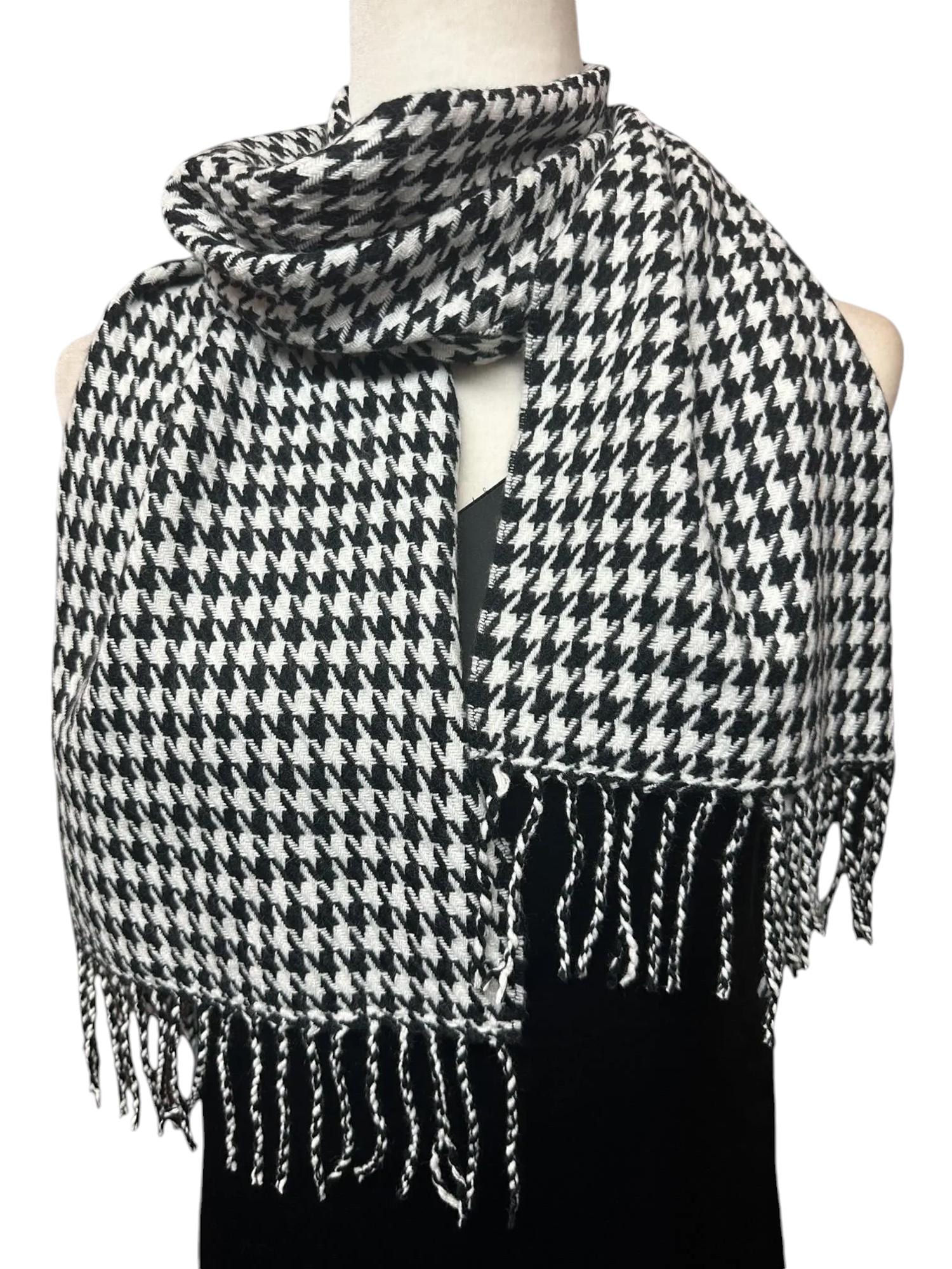 【BOTT】24aw 未開封HOUNDSTOOTH HOODED SCARF BOTT HOUNDSTOOTH HOODED SCARF 24AW Blue Hooded Scarf With