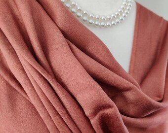 Large copper shawl|Scarf|Stole|Wrap|Pashmina|Silky subtle sheen|Bridal shawl|Evening shawl|Bridesmaids gifts|Travel Shawl|Bronze brown