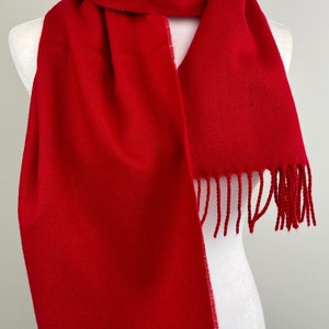 Christmas red medium weight soft warm cozy scarf|Scarf for men and women|Personalizable monogram scarf|Giftable Non itchy scratchy scarf|