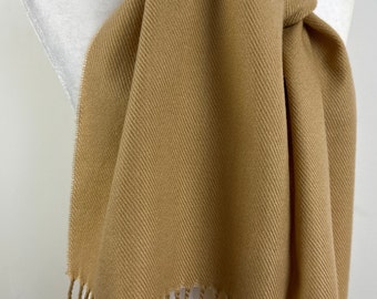 Tan Camel Beige winter fashionable soft warm cozy scarf|Unisex scarf|Personalizable scarf|Giftable Non itchy scratchy scarf|