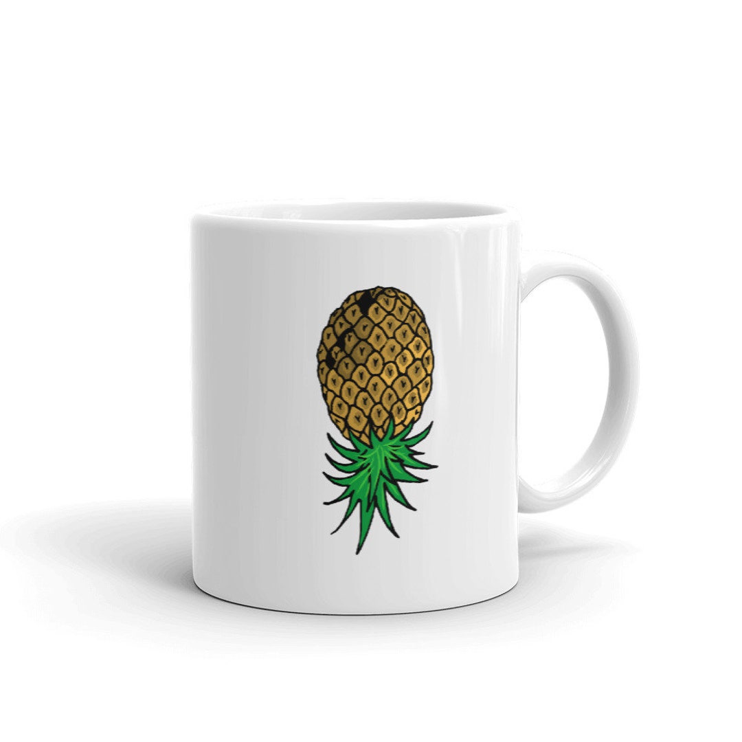 Swinger Sign Symbol Upside Down Pineapple Gift Coffee Mug for Etsy