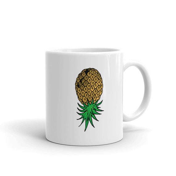 Swinger Sign Symbol Upside Down Pineapple Gift Coffee Mug