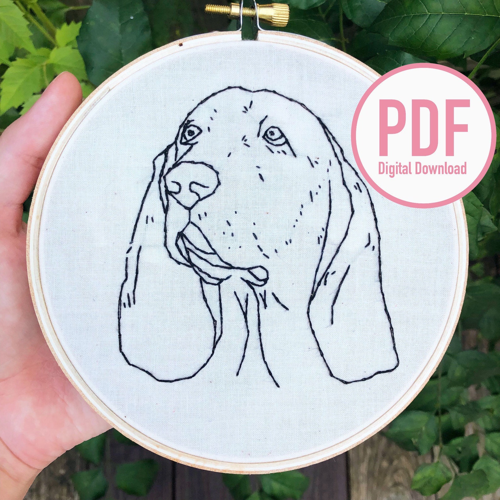 Dog Hand Embroidery Pattern (PDF Digital Download) - Etsy