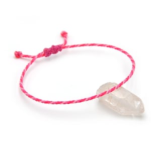 Bracciale rosa a tre tonalità | Cordino semplice | Cordino sottile e morbido da 2 mm | Intrecciato con filo cerato | Regolabile e resistente all'acqua | #Tri40