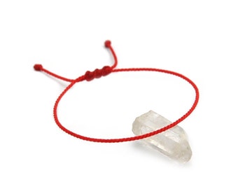 Bracelet Extra Fin* Rouge Corde Simple | Cordon Rond Souple de 1.5 mm | Tressé Avec Du Fil Ciré | Ajustable Unisexe Résistant à l' Eau | 38B