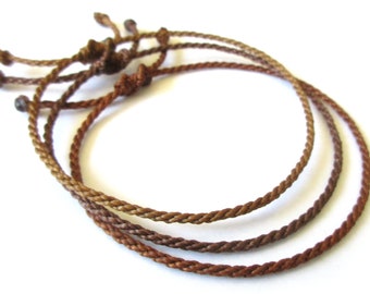 Lot De 3 Bracelets Tressés Vert Blanc Rouge – Fil Ciré 2 Mm Ajustable – Drapeau Italie Mexique Algérie – Fait Main En France