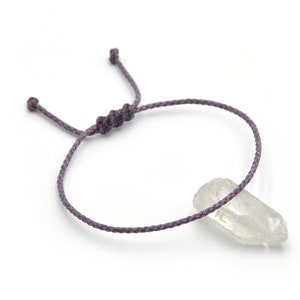 Malve Lavender Cord Bracelet | 2 mm Thin Round Rope Wristband | Braided With Waxed Thread | Adjustable Unisex Simple and Waterproof |#50B