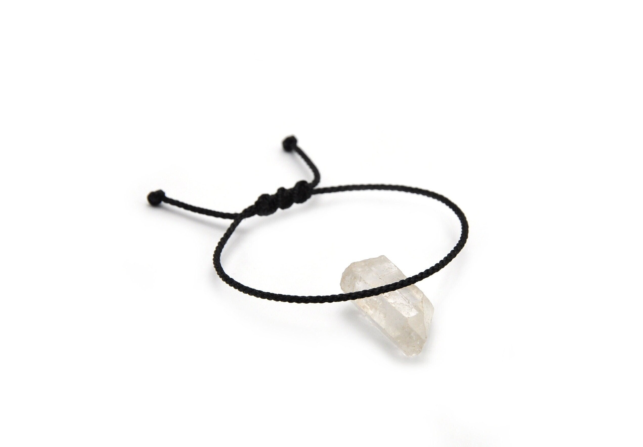 Braccialetto Intrecciato Fatto A Mano – Corda Nera Con Croce E Perline CZ, Regolabile, Oro/Argento