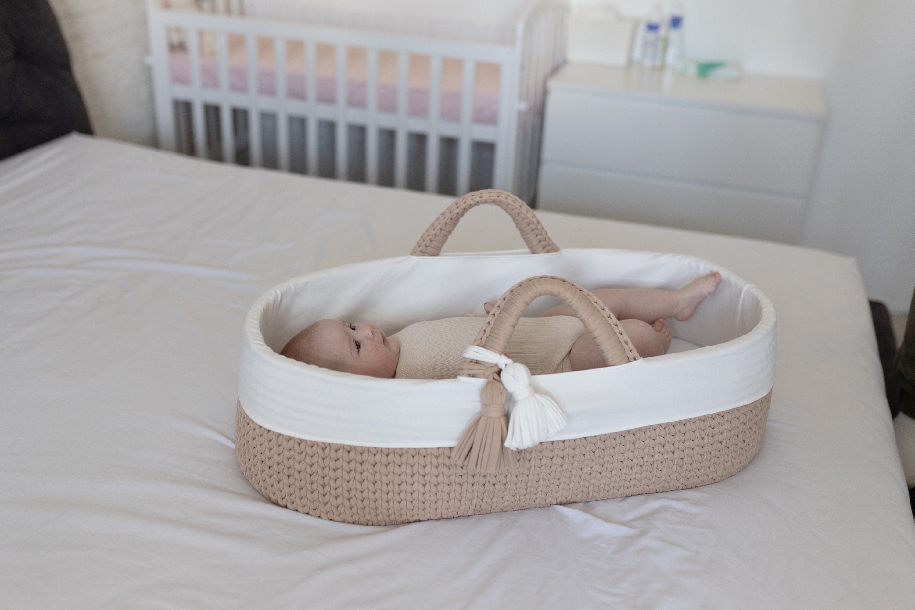 Baby moses basket Crochet baby moses Baby 36 Colors Etsy