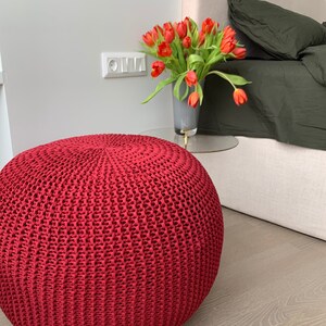 Pouf ottoman Crochet pouf Pouffe