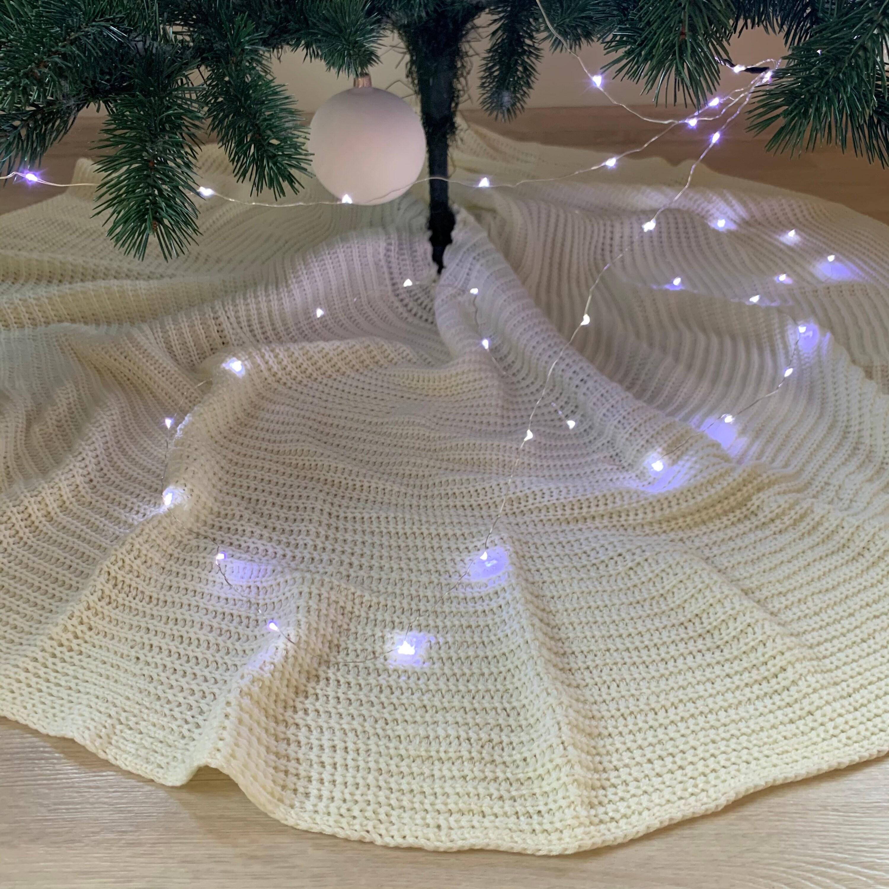 Christmas tree skirt Knit tree skirt Etsy