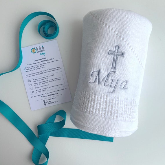 personalized knit baby blankets