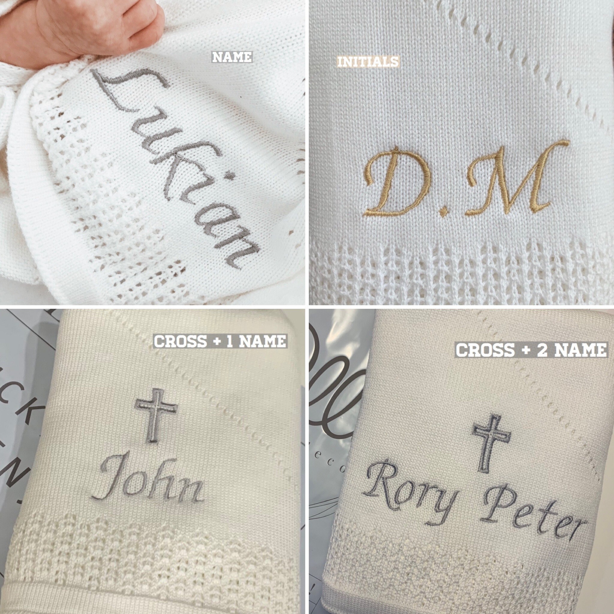 Baptism Blanket Baby Blanket Crochet Personalized Etsy