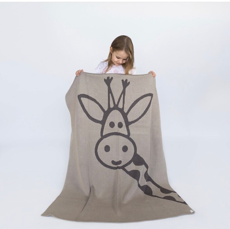 Black bear blanket Knit baby blanket Etsy