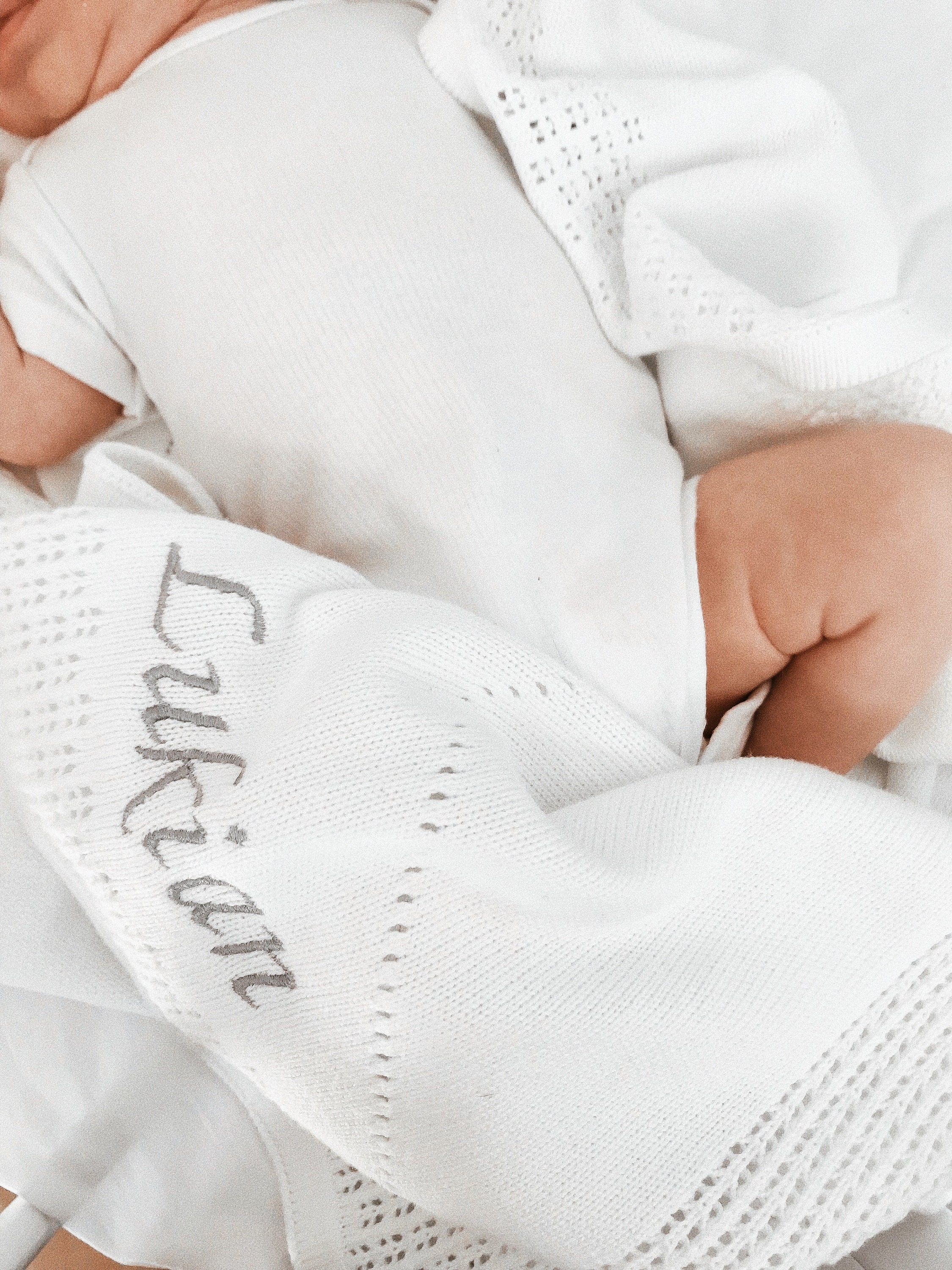 Baptism blanket Personalized Knit baby blanket Dedication Etsy