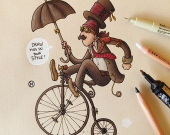 Dessin original "Draw this in your style steampunk"