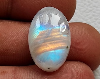 Seltene auffällige Regenbogen Mondstein 22X14X6 mm Oval Form lose Mondstein Schmuck Stein