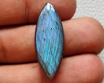 Unique Rare Color Labradorite Gemstone 34X13X5 mm Marquise Shape Labradorite Silver Jewelry Making Labradorite Cabochon