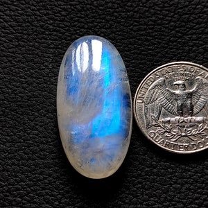 AAA Rainbow Moonstone Gemstone 36X18X7 mm Oval Shape Jewelry Cabochon Best Quality Rainbow Moonstone