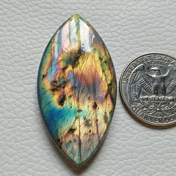 Rare Collection Labradorite Cabochon 48X24X6 mm Silver Jewelry Stone Healing Crystal Handmade Gemstone Natural Labradorite Gemstone