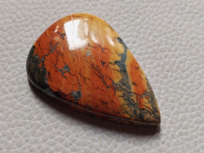 Unique Maligano Jasper Gemstone 40X27X6 mm Pear Shape Natural Maligano Jasper Cabohon Silver Jewelry Gemstone