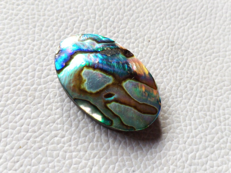 Natural Abalone Shell Doublets Gemstone 34X22X6 mm Oval Shape Artisan Jewelry Amazing Abalone Shell Doublets Cabochon