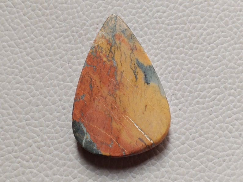 Unique Maligano Jasper Gemstone 40X27X6 mm Pear Shape Natural Maligano Jasper Cabohon Silver Jewelry Gemstone