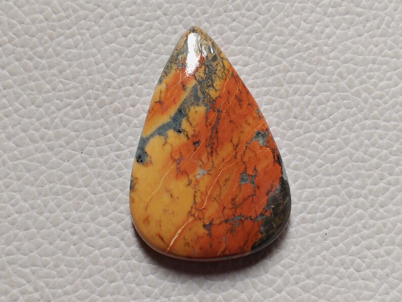Unique Maligano Jasper Gemstone 40X27X6 mm Pear Shape Natural Maligano Jasper Cabohon Silver Jewelry Gemstone
