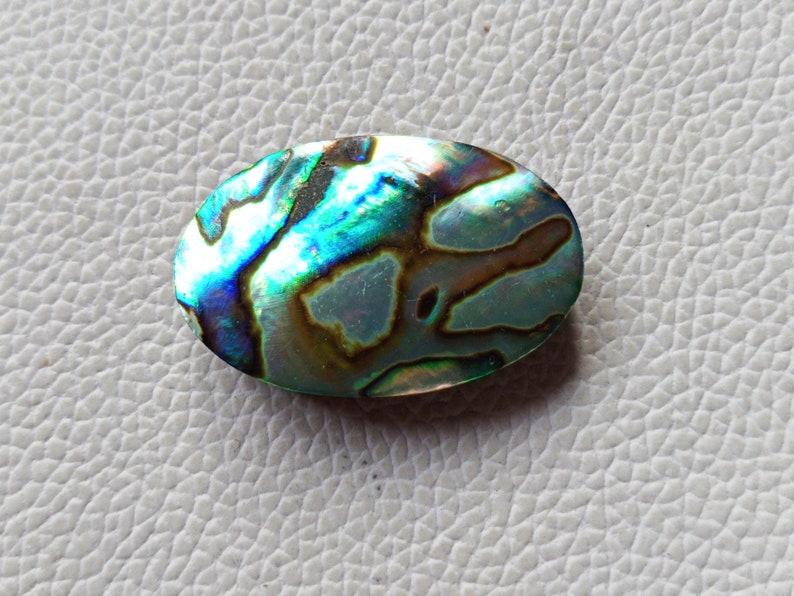 Natural Abalone Shell Doublets Gemstone 34X22X6 mm Oval Shape Artisan Jewelry Amazing Abalone Shell Doublets Cabochon