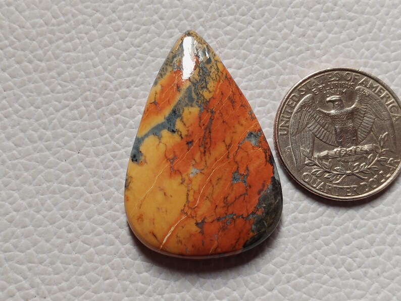 Unique Maligano Jasper Gemstone 40X27X6 mm Pear Shape Natural Maligano Jasper Cabohon Silver Jewelry Gemstone