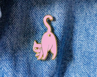 Pin Pink Cat & Gold star