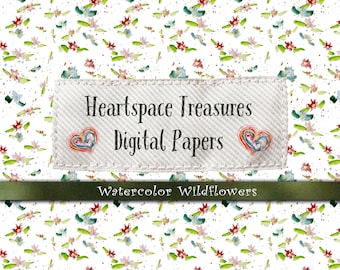 Watercolor Wildflowers Digital Paper