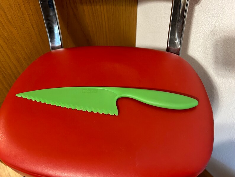 Pampered Chef Nylon Knife 1076 Sea Green Serrated Lettuce Cutter Etsy