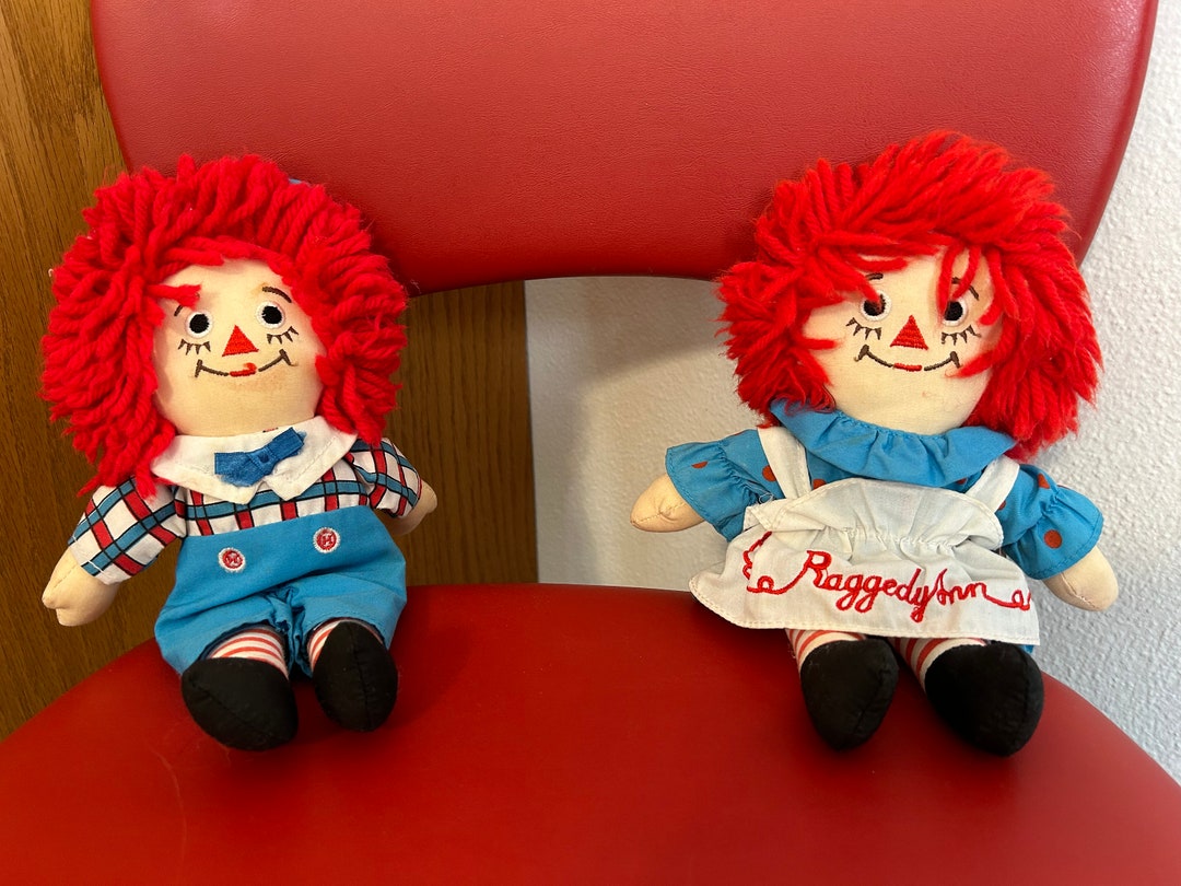 Applause Raggedy Ann and Andy 8” Plush Dolls Johnny Gruele - Etsy