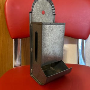 Vintage Tin Metal Wall Mount Matchstick Holder, Wall Match Holder, Farmhouse Decor, Vintage Decor