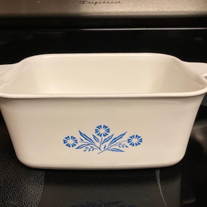 Vintage Corning Ware Cornflower Blue 1 1/2 qt Baking Dish, Casserole, Loaf Pan P-4-B, vintage Corning Casserole