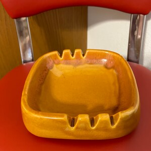 Vintage Ceramic Large Ashtray, 7” Ashtray, MCM Decor, Ashtray