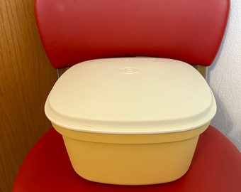 Tupperware 888 Microwave Steamer Square Serving Bowl 3pc 888 Harvest Gold Micro Steamer
