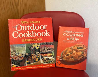 Set of 2 Vintage Cookbooks Betty Crocker’s Outdoor Cookbook and A Campbell Cookbook Cooking with Soup