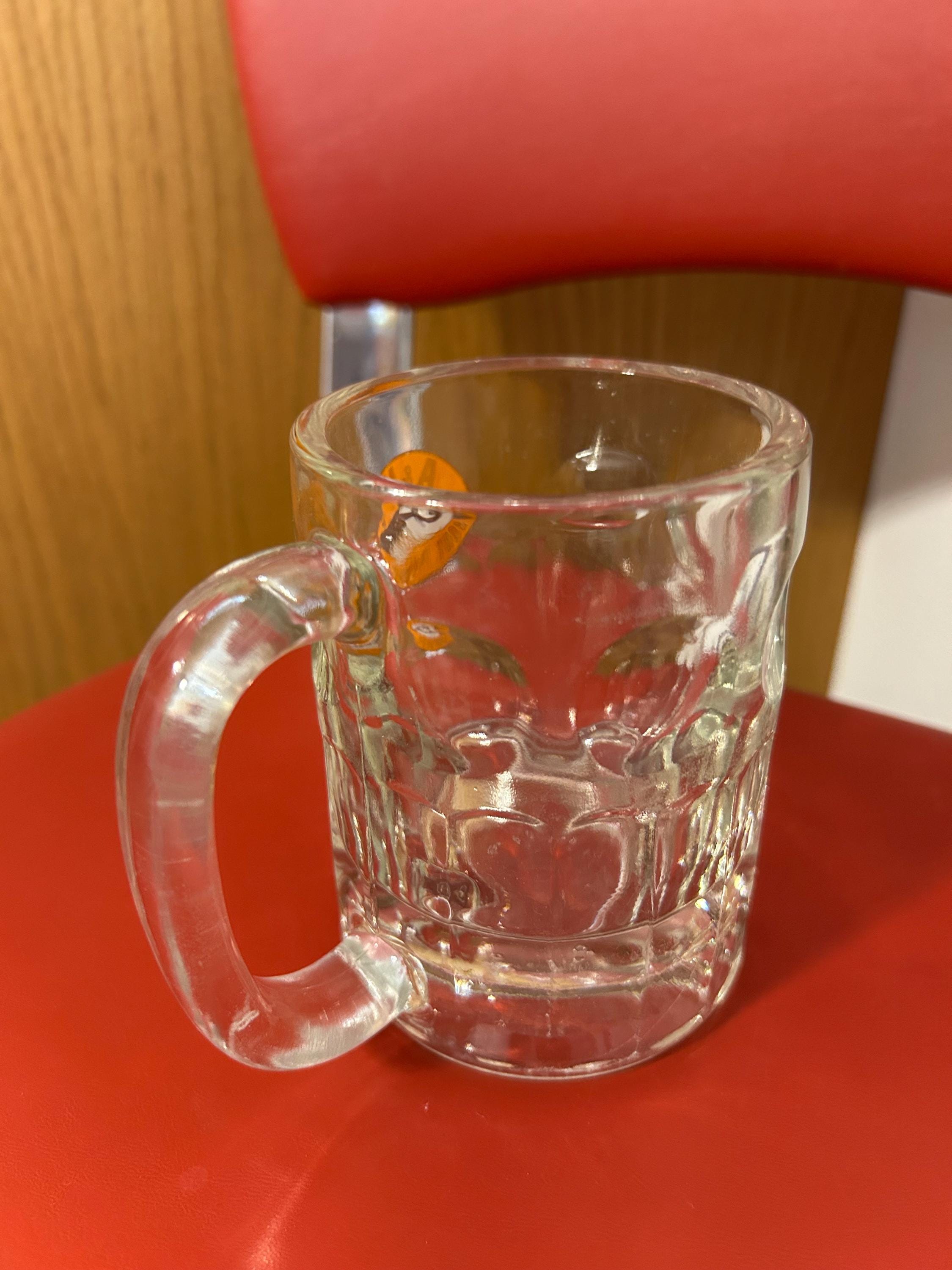 Vintage A&W Root Beer 4 1/4 Inch Heavy Dimpled Glass Mug With