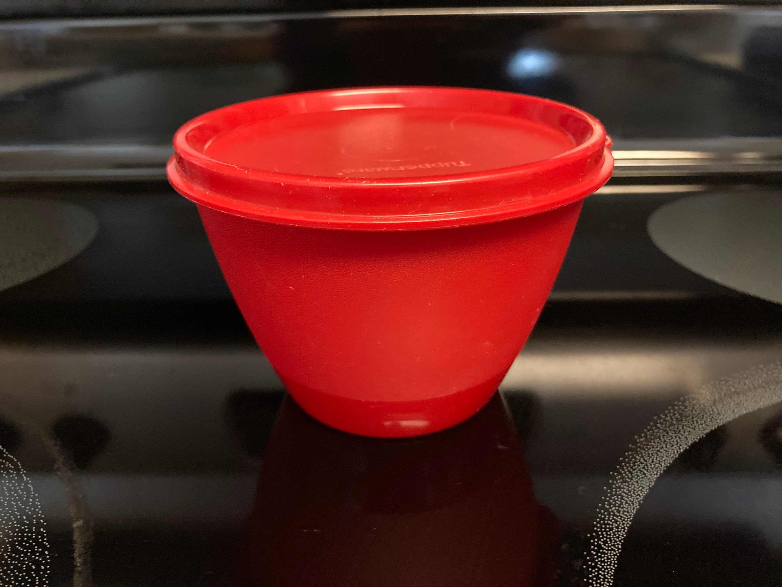 Tupperware Red Refrigerator 14oz Bowl 148 With Matching Red Lid
