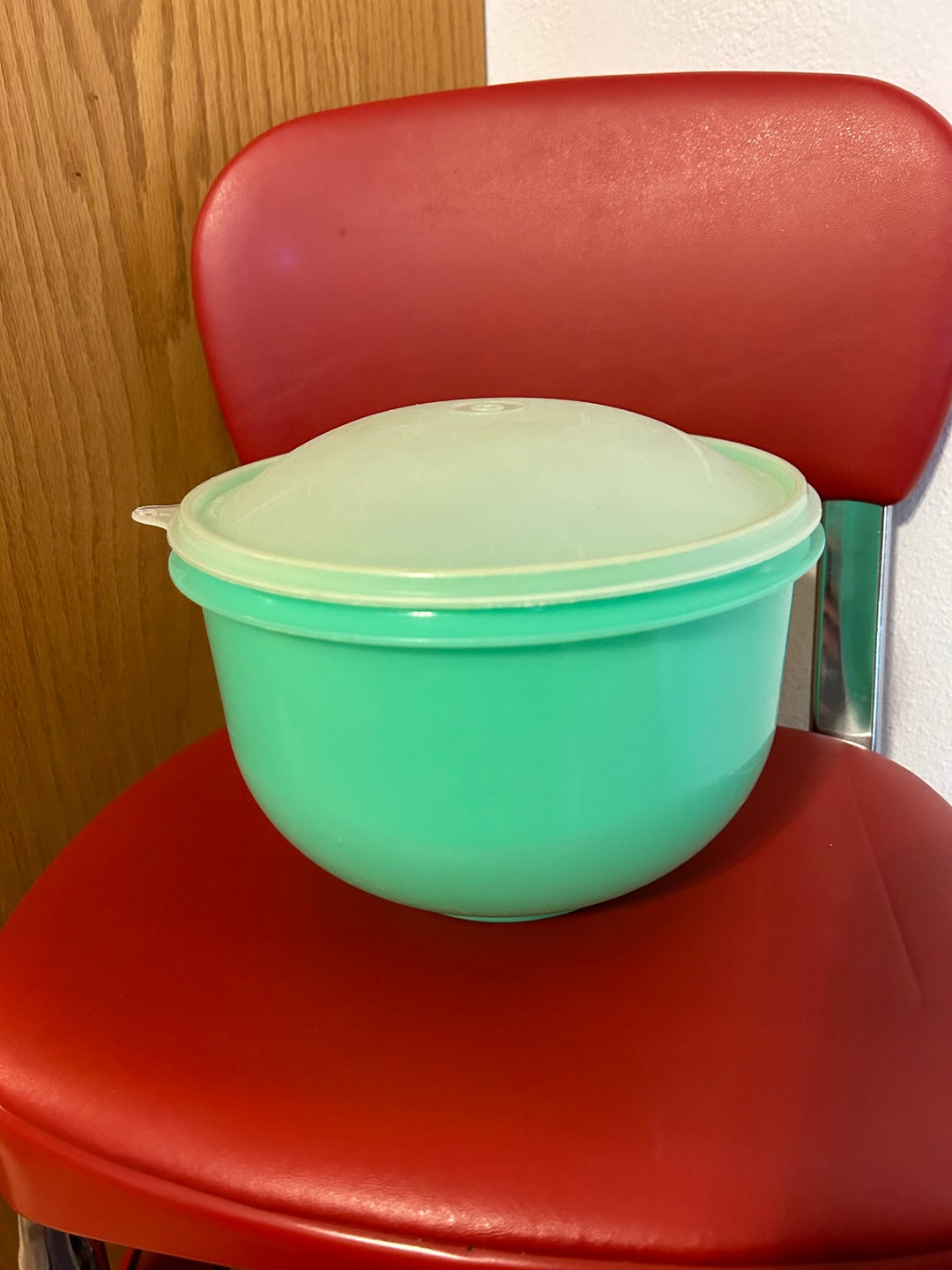 Vintage Tupperware Lettuce Keeper Crisper Green 14245 With Dome Lid Etsy
