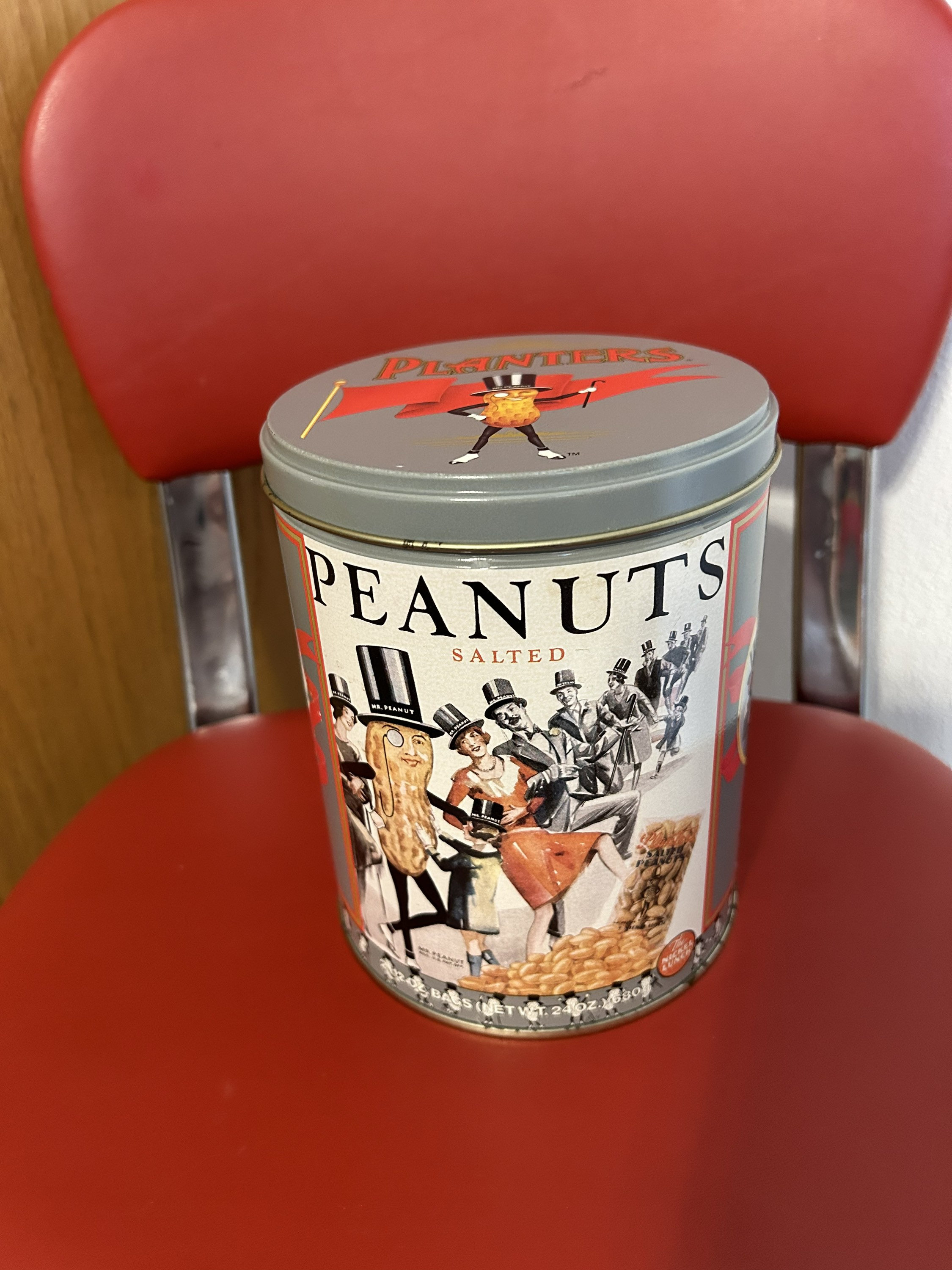Vintage Planters Mr. Peanut Tin 1989, Planters Peanut Tin, Vintage