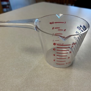 Vintage Foley One Cup Multi Measure Cup, Red And Blue Letter, Vintage Measuring Cup