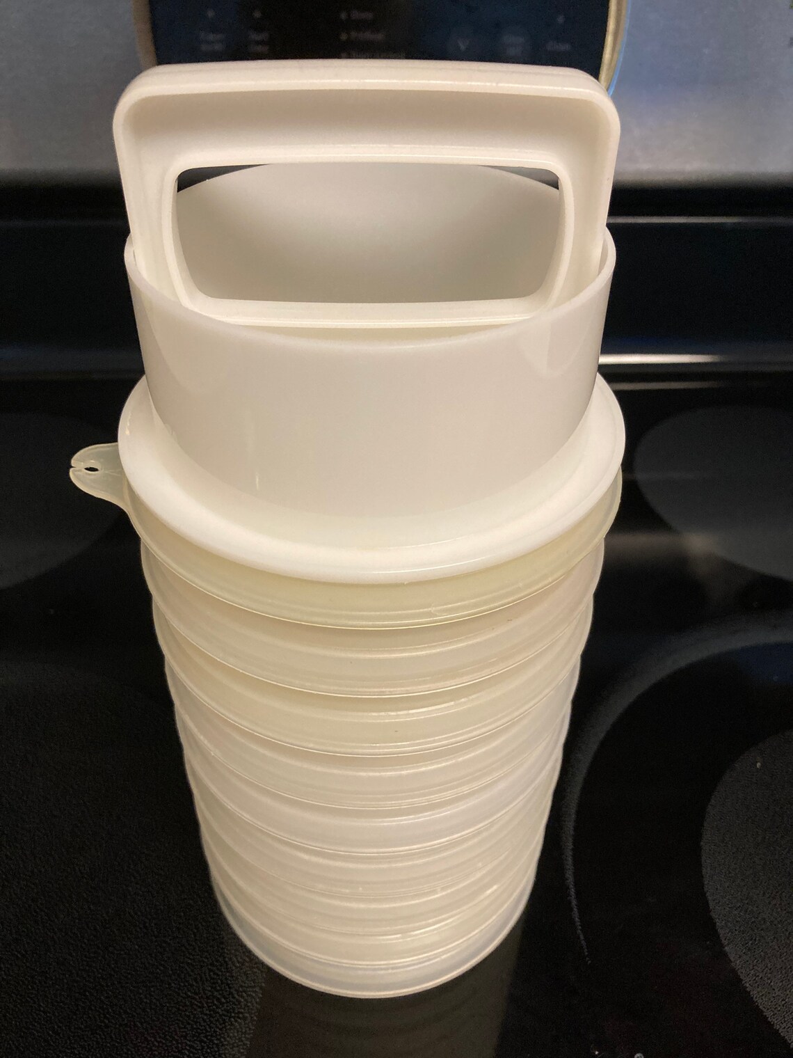 Vintage Tupperware Hamburger Patty Ring Press 884 Eight Etsy