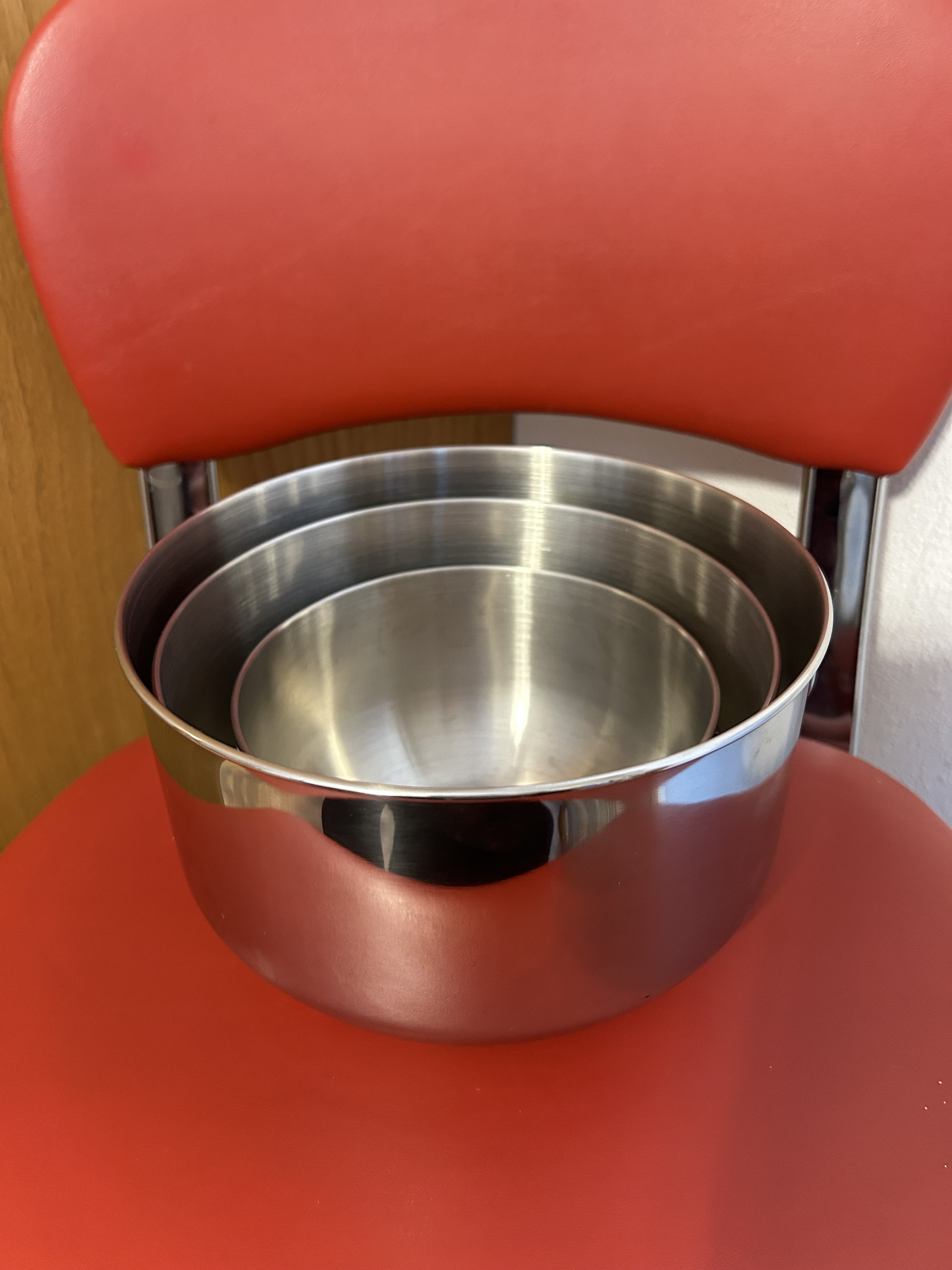 Farberware Stainless Steel Mixing Bowls Double Thumb Rings Lot of 3 Etsy